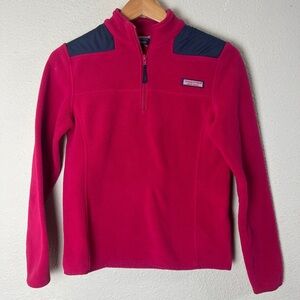 Vineyard Vines Women's Shep Pullover Hot Pink quarter - Zip Fleece Pullover